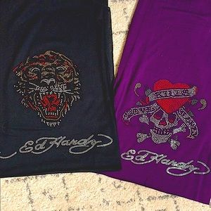 Bundle!! Ed Hardy Bedazzled Scarves